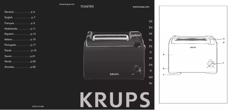 Page n°1 - Manuel utilisateur Krups Proaroma KH1511