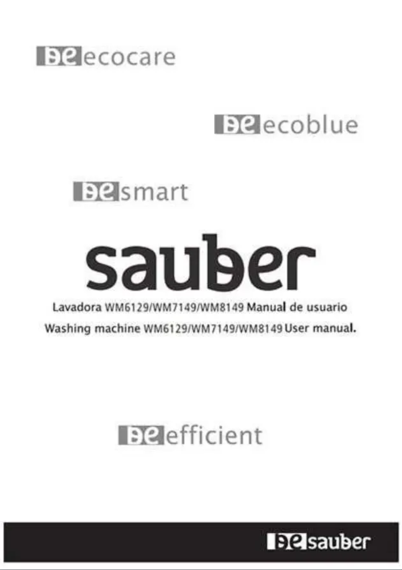 Page 1 de la notice Manuel utilisateur Sauber WM8149
