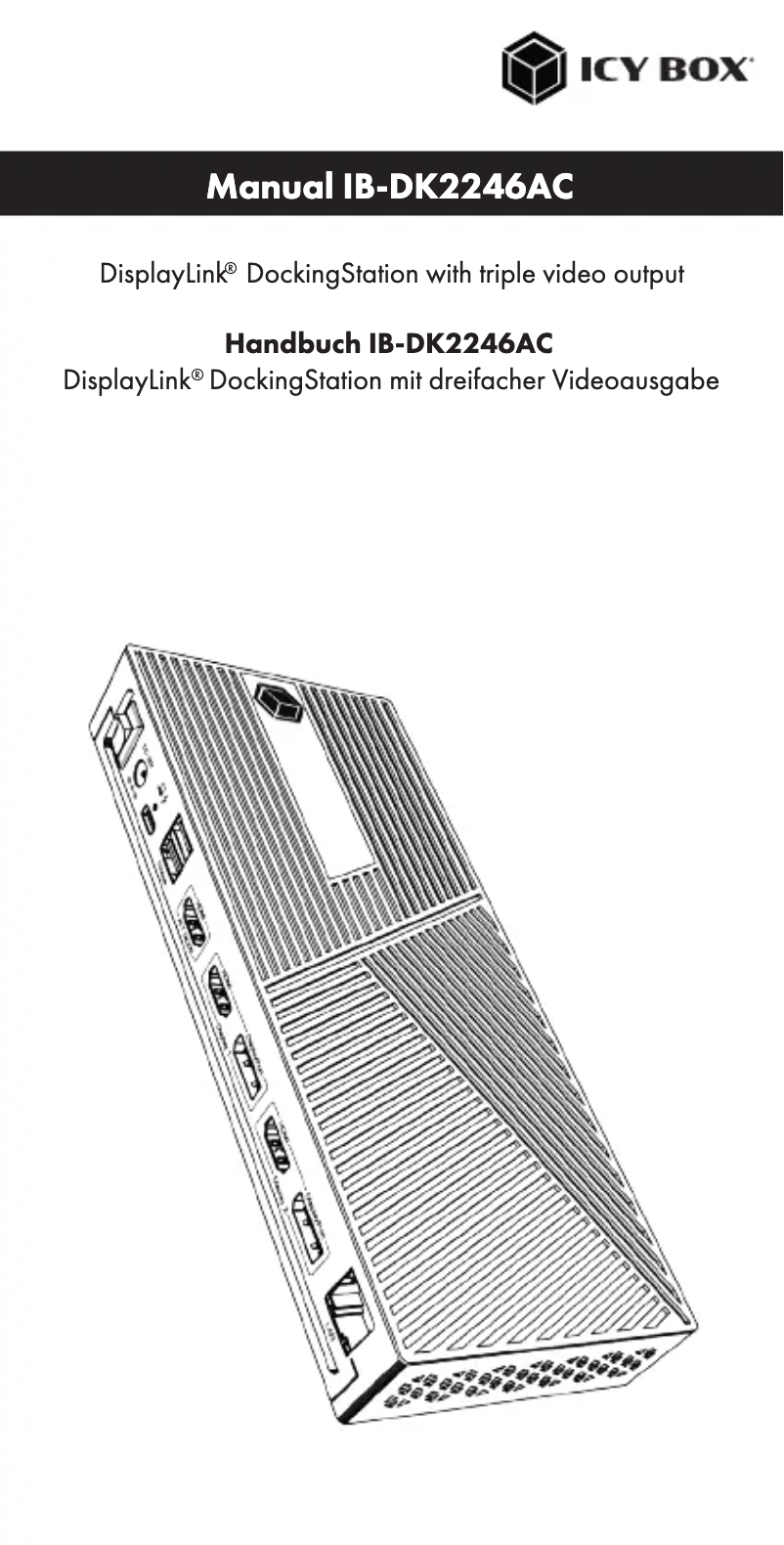 Página 1 del manual Manual de usuario Icy Box IB-DK2246AC