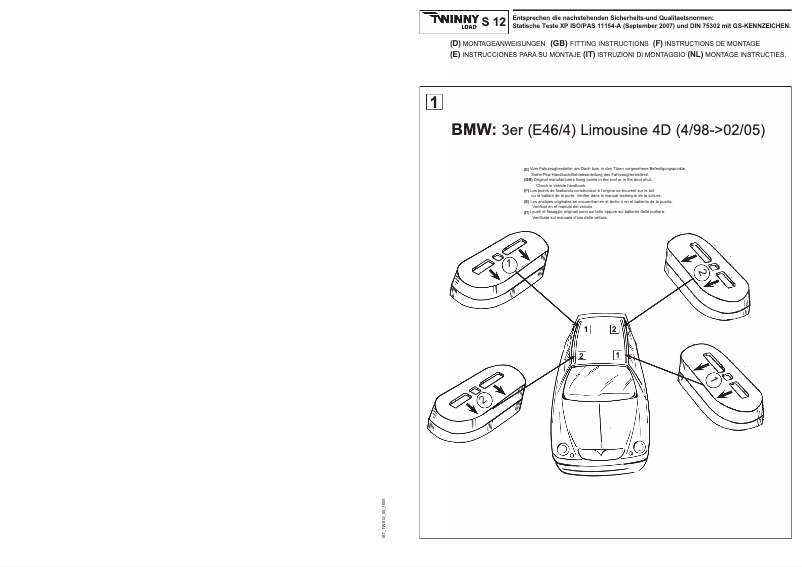 Page 1 de la notice Manuel utilisateur Twinny Load S 12