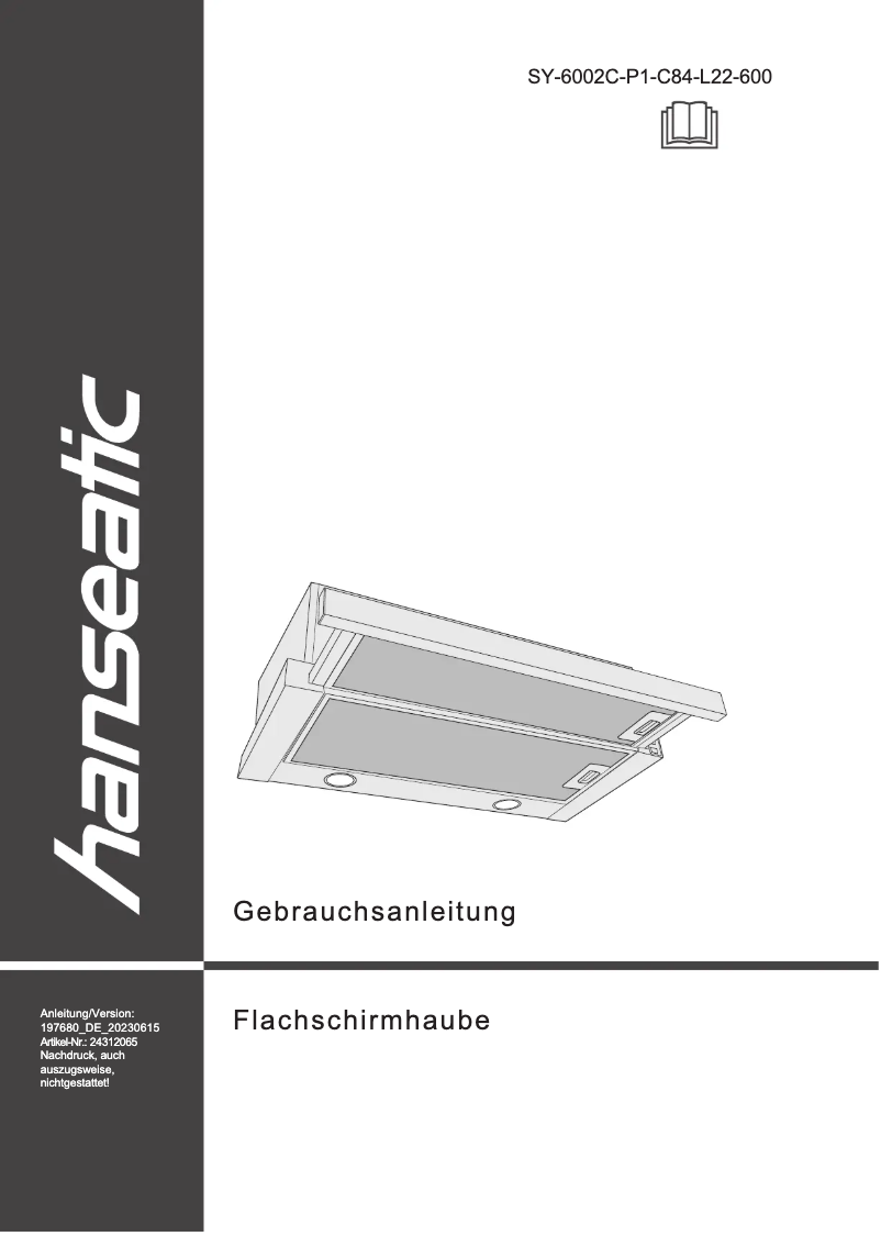 Página 1 del manual Manual de usuario Hanseatic SY-6002C-P1-C84-L22-600