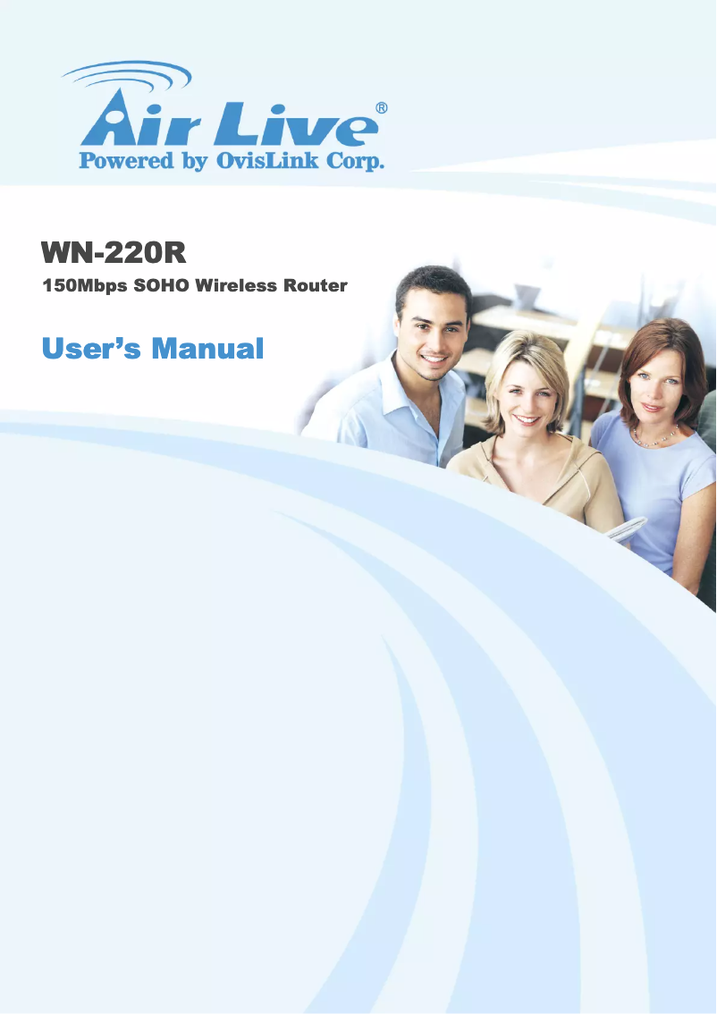 Page 1 de la notice Manuel utilisateur AirLive WN-220R