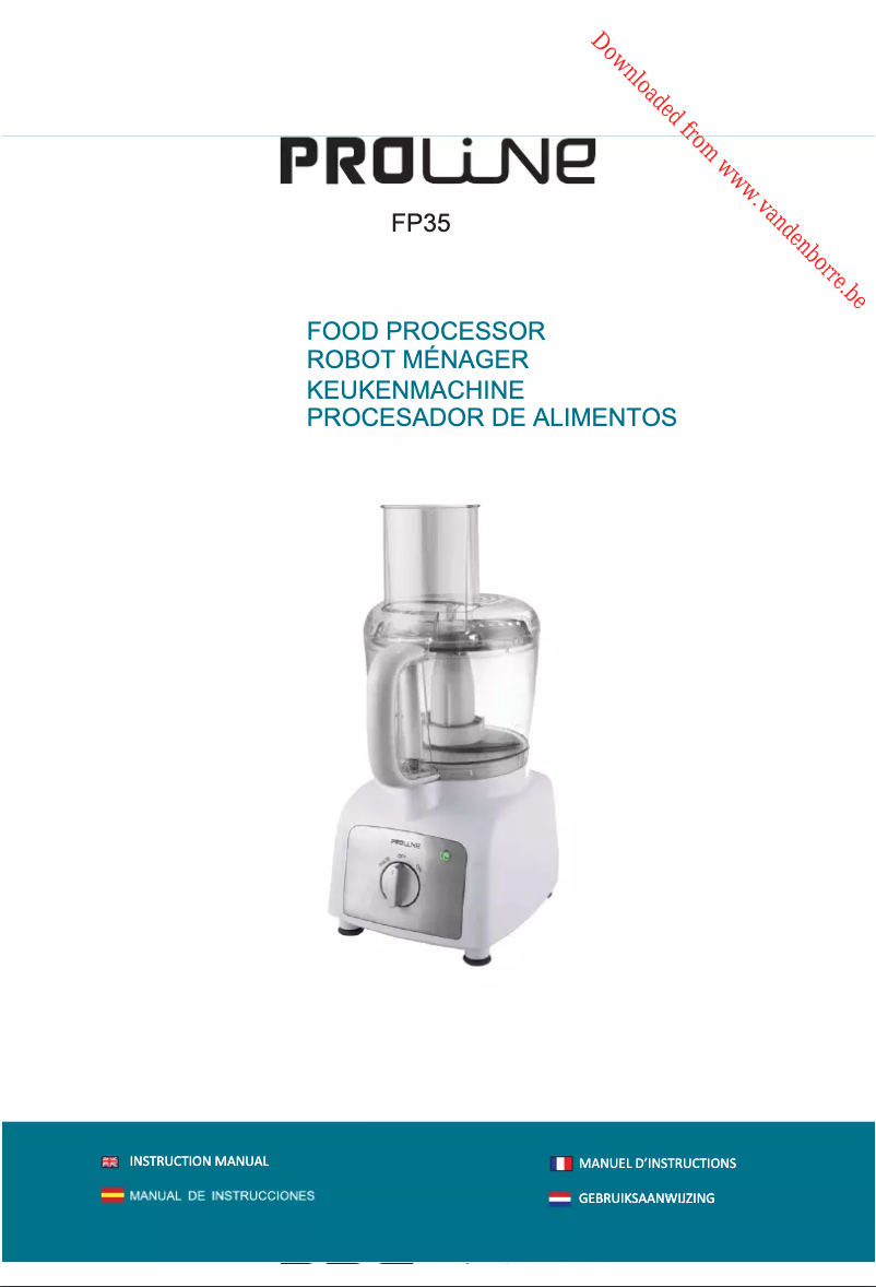 Page n°1 - Manuel utilisateur Proline FP35