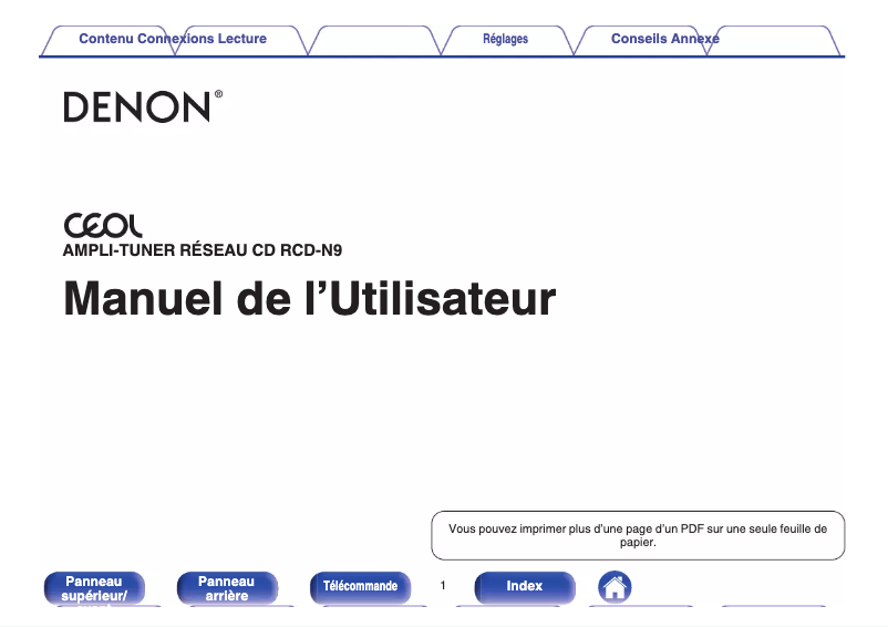 Page n°1 - Manuel utilisateur Denon Ceol RCD-N9