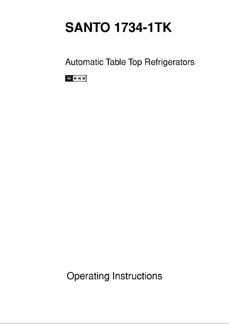 Page 1 de la notice Manuel utilisateur AEG Santo 1734-1 TK