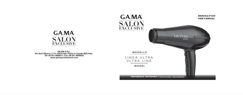 Page 1 de la notice Manuel utilisateur GA.MA Ultra ION