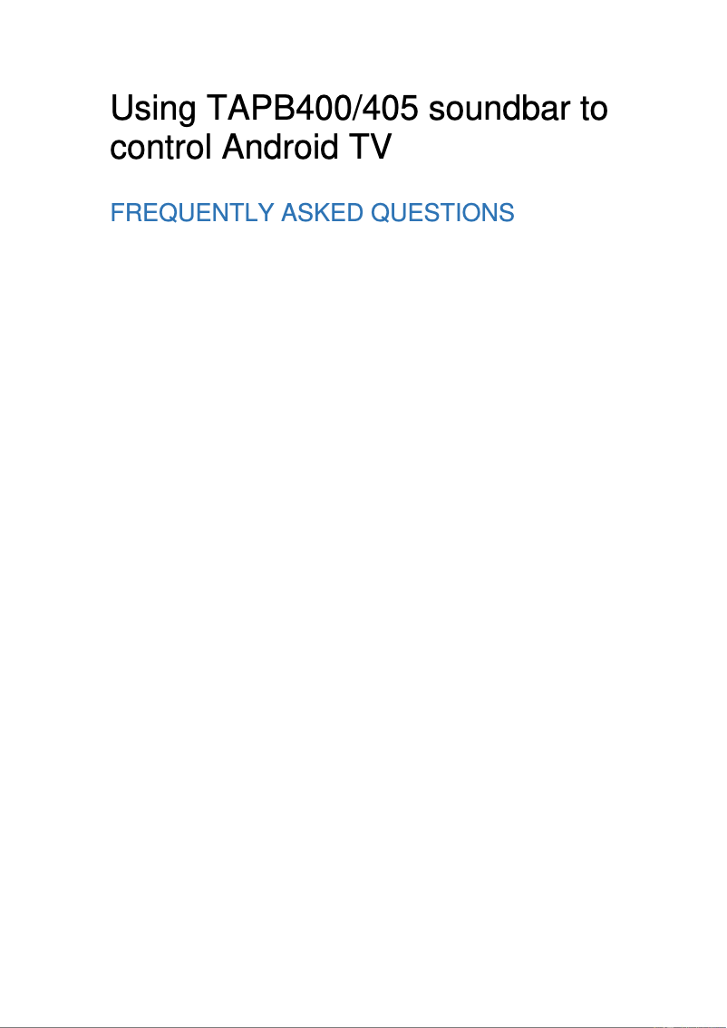 Page n°1 - FAQ Philips TAPB400