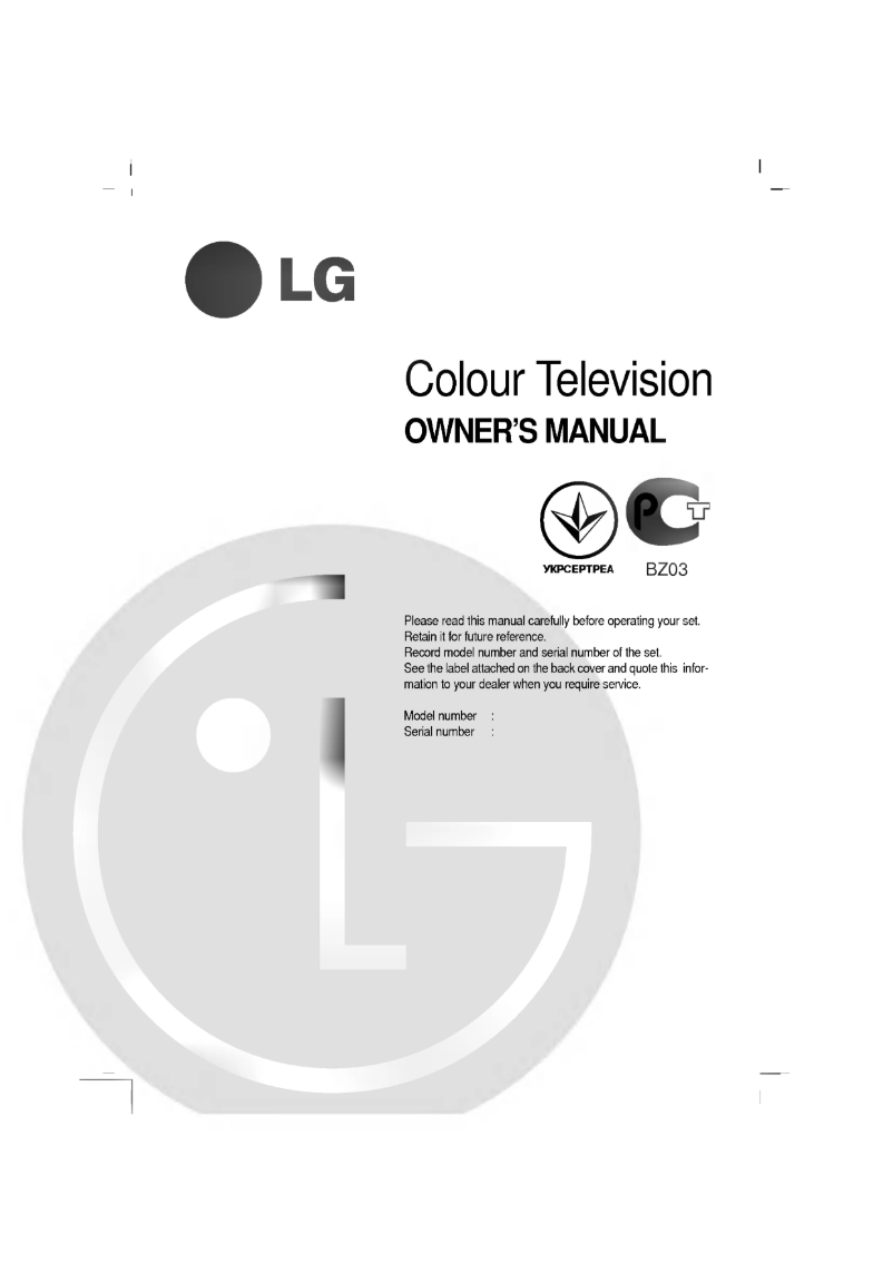 Página 1 del manual Manual de usuario LG RT-21FB25VW