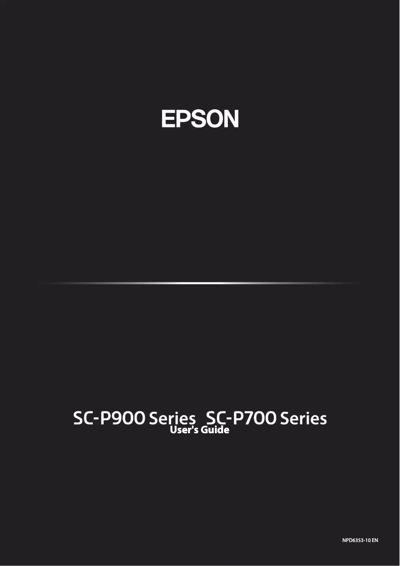 Image de la première page du manuel de l'appareil SureColor SC-P908