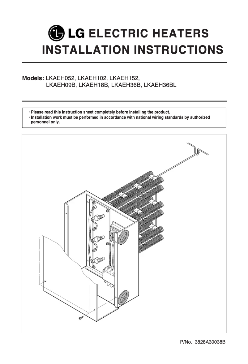 Page n°1 - Manuel utilisateur LG LKAEH36BL