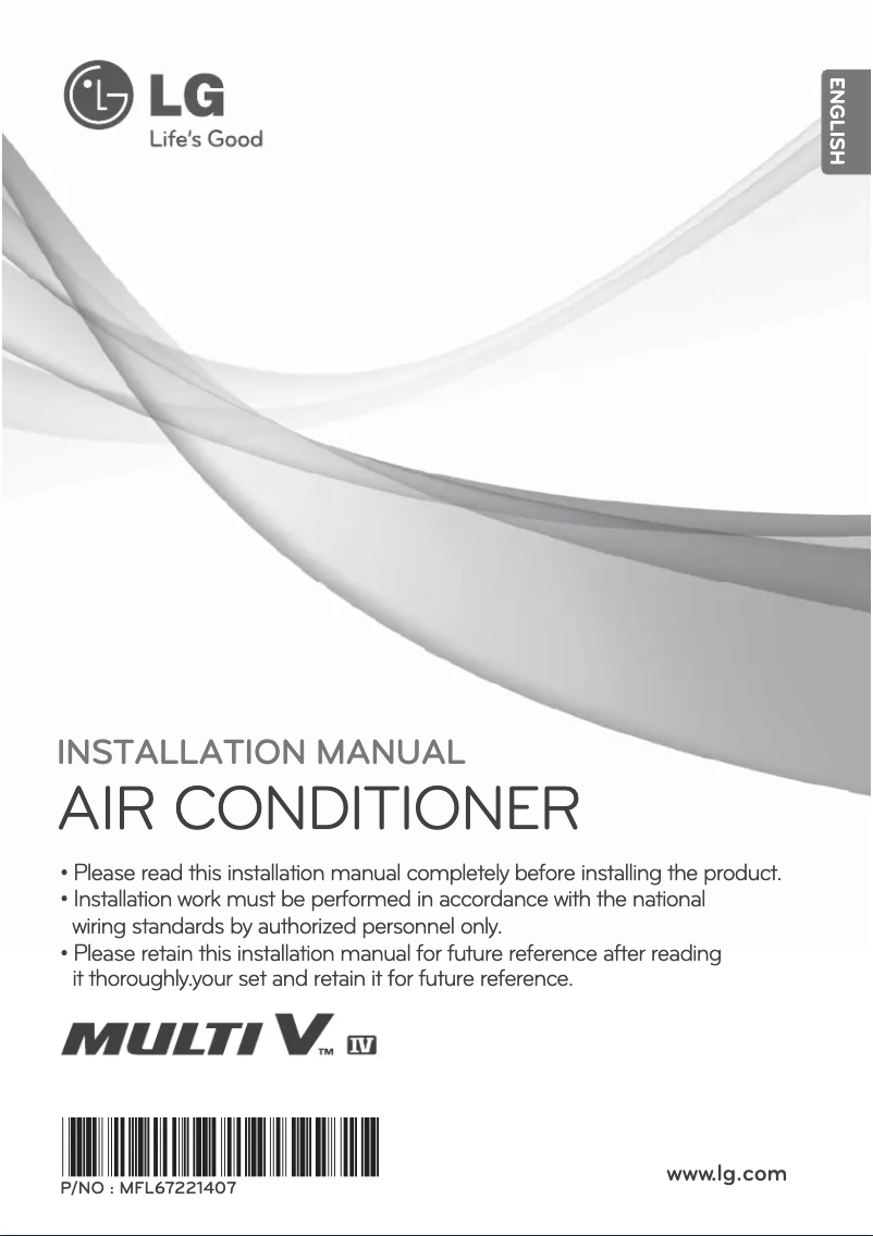 Page 1 de la notice Guide d'installation LG ARUV160LTS4