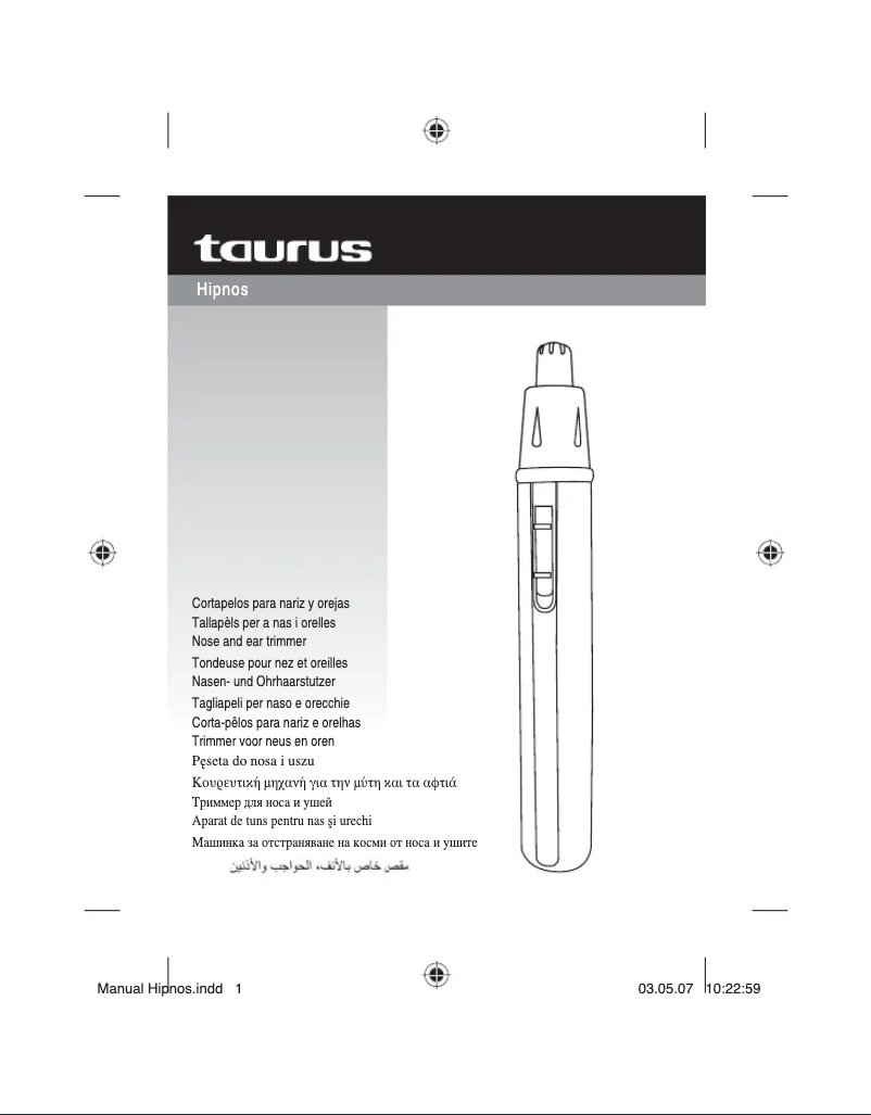 Page 1 of the manual User Manual Taurus Hipnos