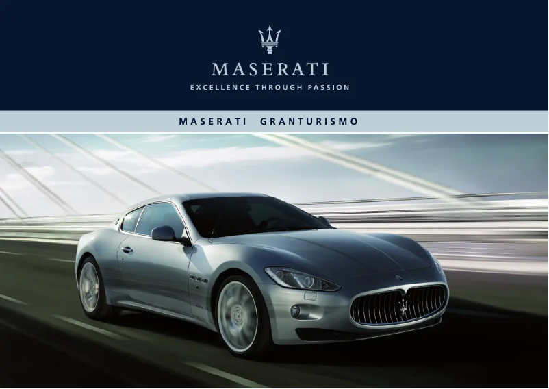 Page n°1 - Manuel utilisateur Maserati GranTurismo Sport (2016)