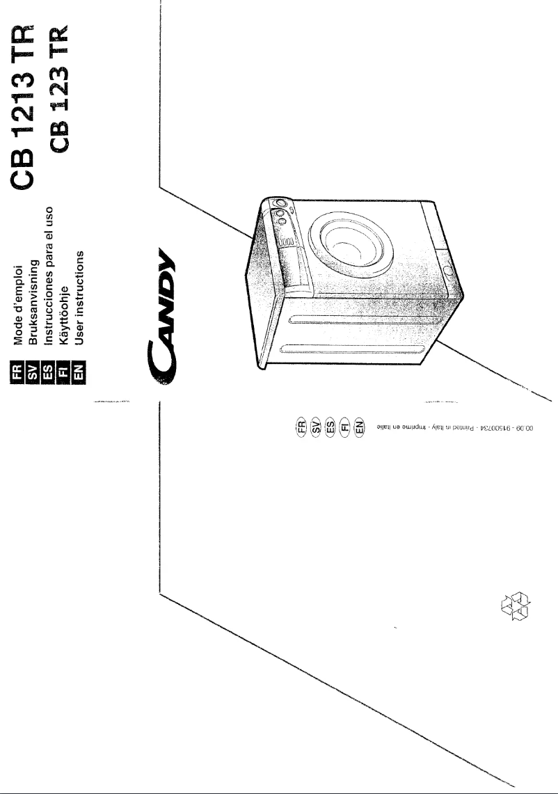 Page n°1 - Manuel utilisateur Candy Cb 1213 tr