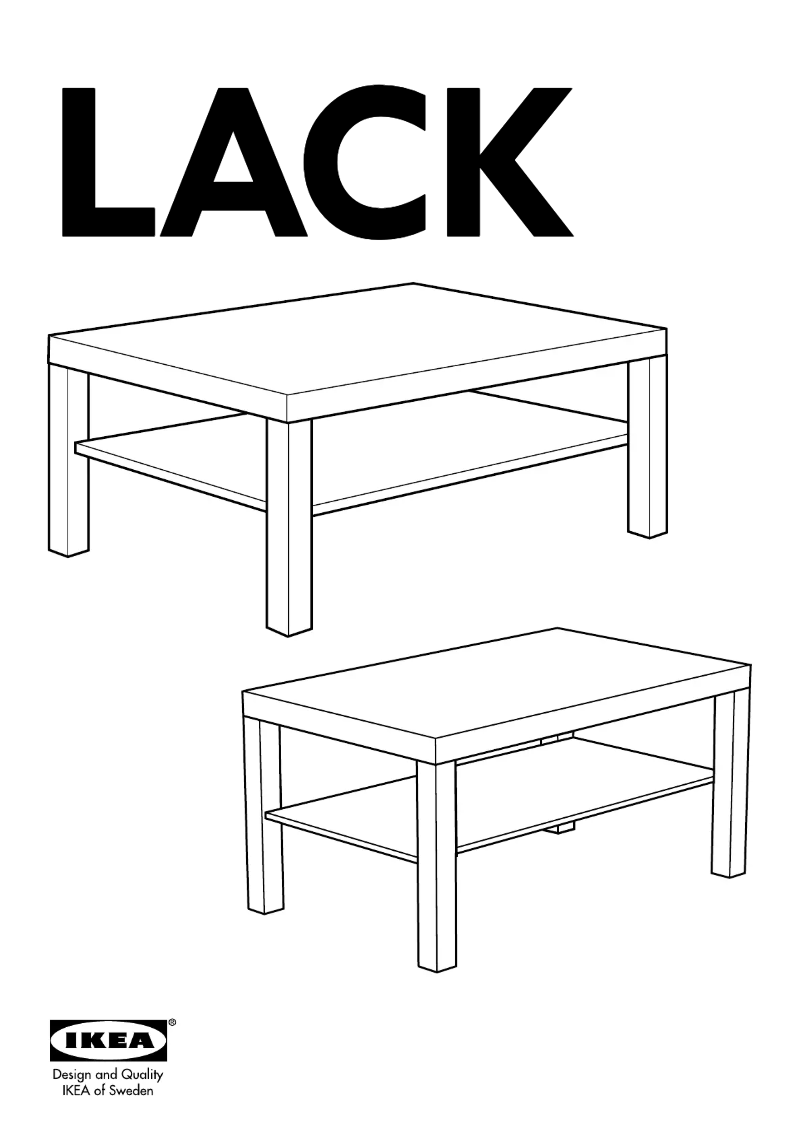 Image de la première page du manuel de l'appareil LACK 503.190.29