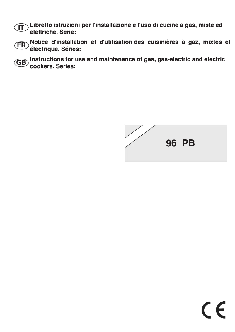Page n°1 - Manuel utilisateur Bompani BI953EAL