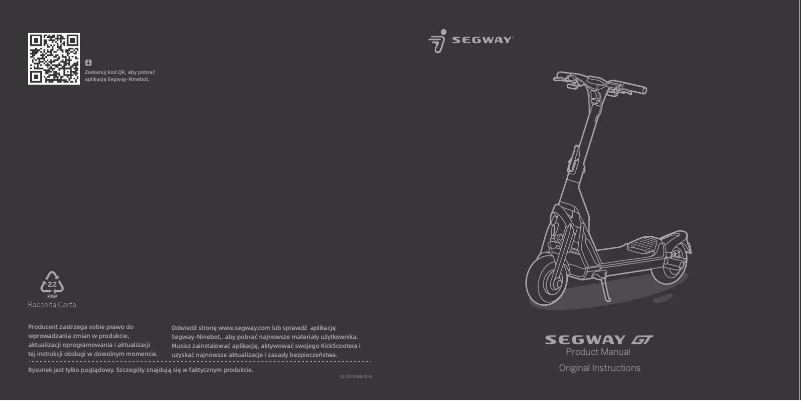 Page n°1 - Manuel utilisateur Segway Ninebot KickScooter GT1E