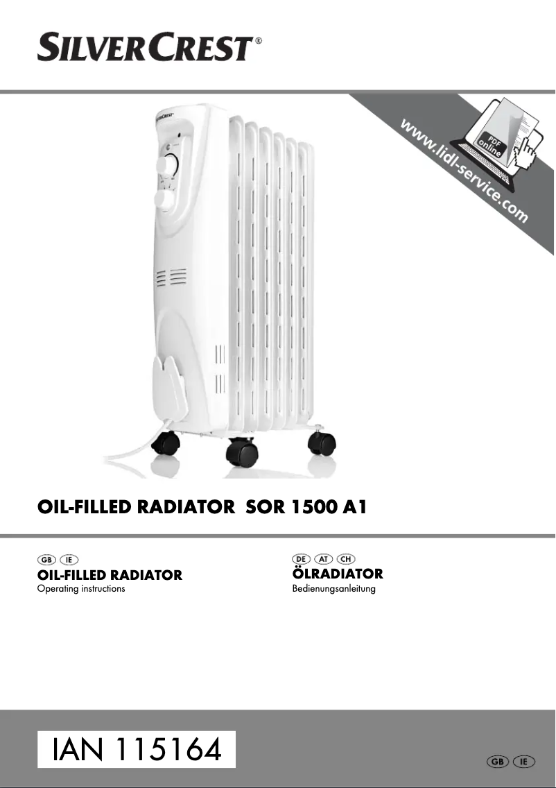 Page n°1 - Manuel utilisateur SilverCrest SOR 1500 A1