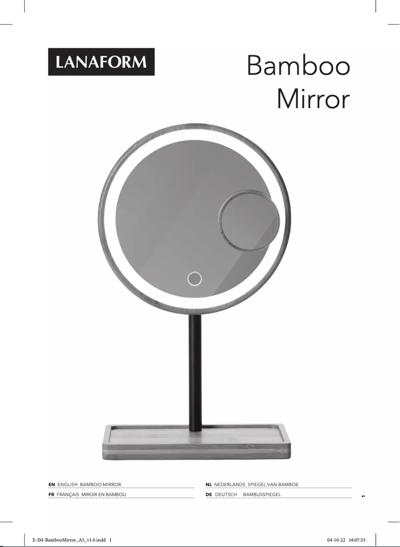 Image de la première page du manuel de l'appareil Bamboo Mirror