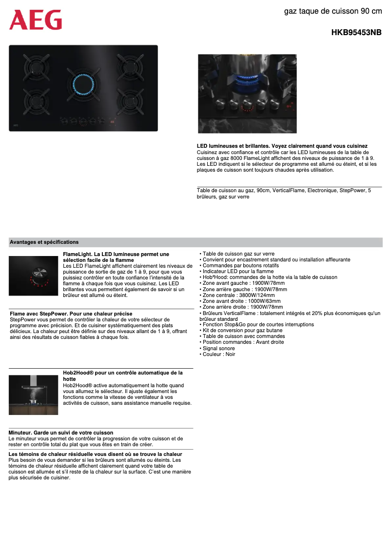 Imagen de la primera página del manual del dispositivo HKB95453NB