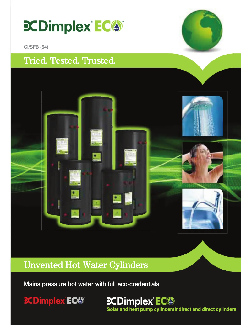 Page 1 de la notice Fiche technique Dimplex ECSi175ST-580