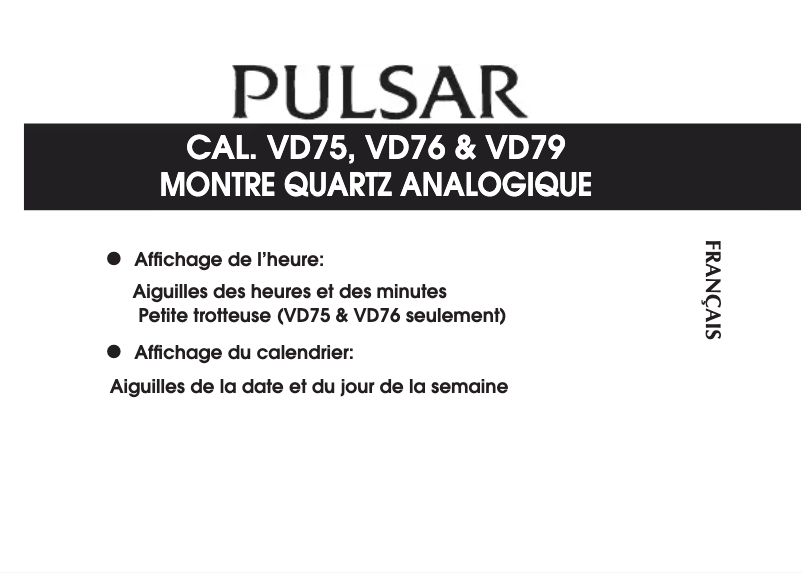 Page n°1 - Manuel utilisateur Pulsar Attitude PP6239X1