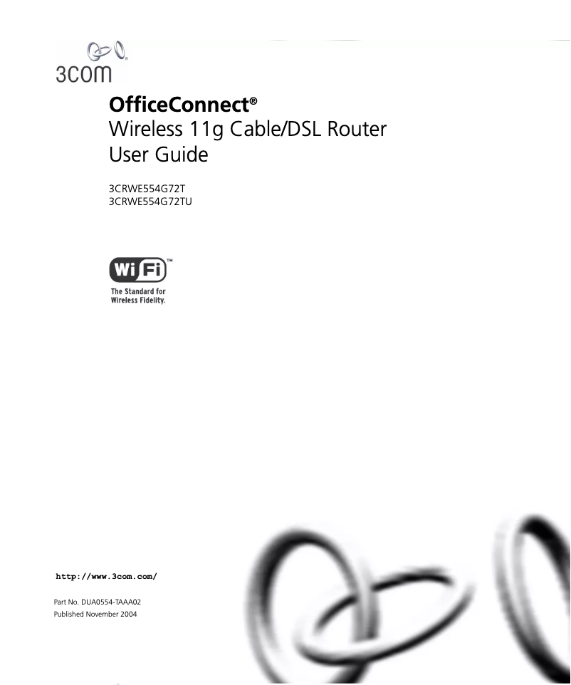 Page 1 de la notice Manuel utilisateur 3Com 3CRWE554G72T OfficeConnect
