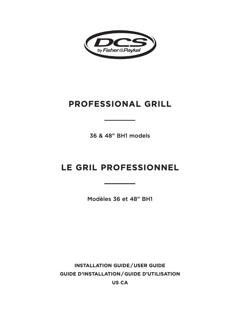 Page 1 de la notice Manuel utilisateur DCS BH1-48R-N