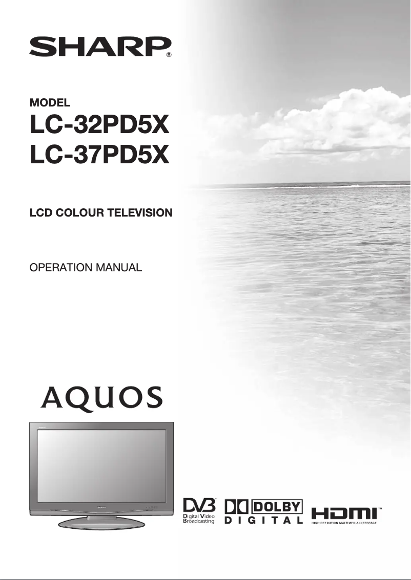 Page 1 de la notice Manuel utilisateur Sharp LC-32PD5X