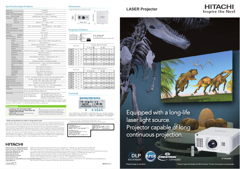 Page n°1 - Brochure Hitachi LP-WU6600