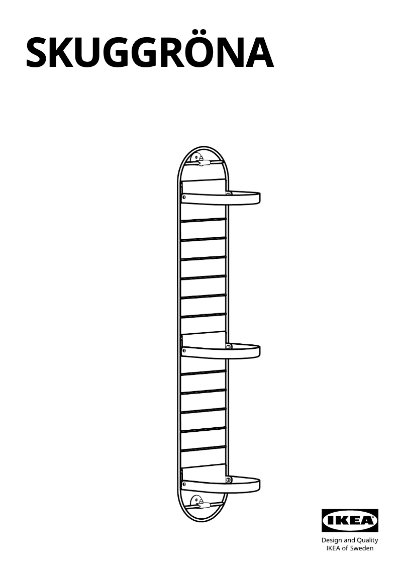 Page 1 de la notice Manuel utilisateur Ikea SKUGGRÖNA 205.620.18