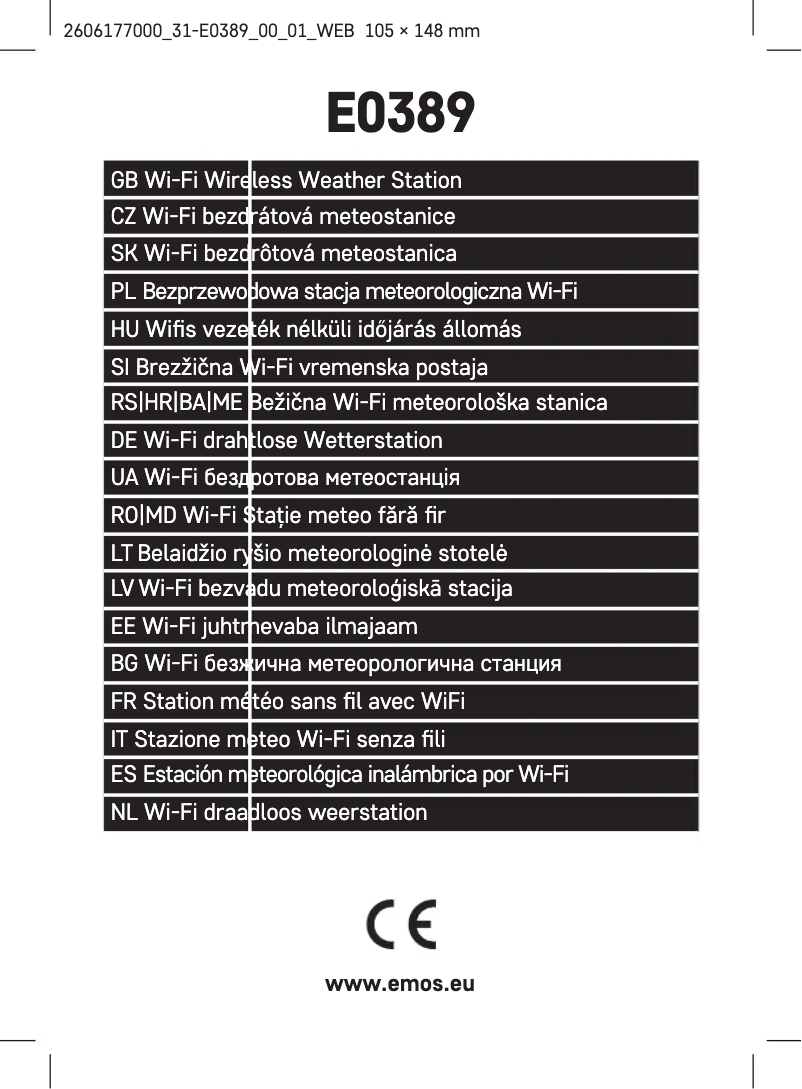 Imagen de la primera página del manual del dispositivo E0389