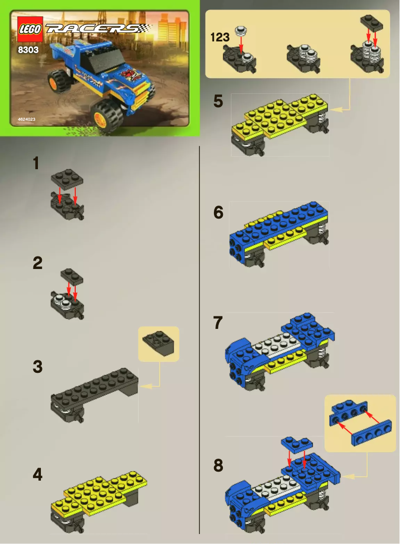 Página 1 del manual Manual de usuario Lego Racers 8303