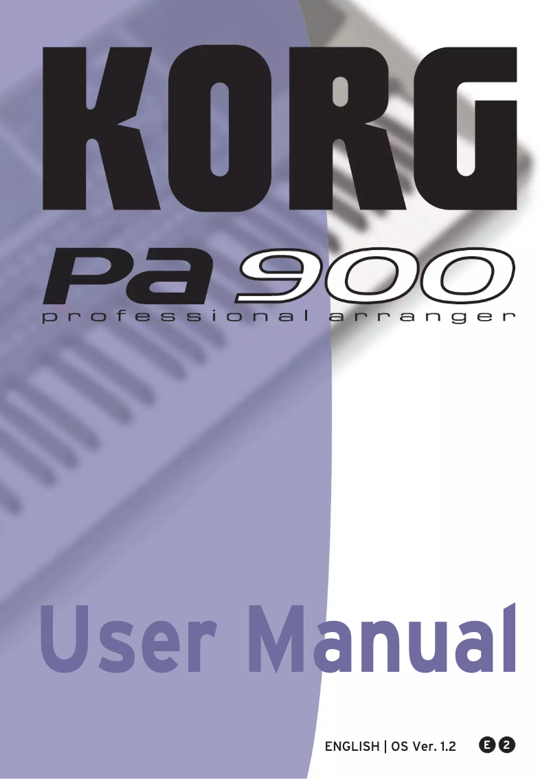 Page 1 de la notice Manuel utilisateur Korg Pa900 Musikant