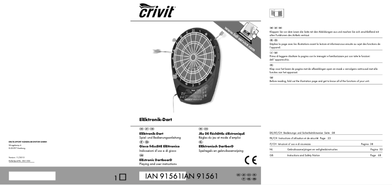 Page 1 de la notice Manuel utilisateur Crivit IAN 91561