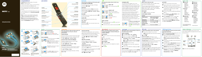 Image de la première page du manuel de l'appareil MOTO W259