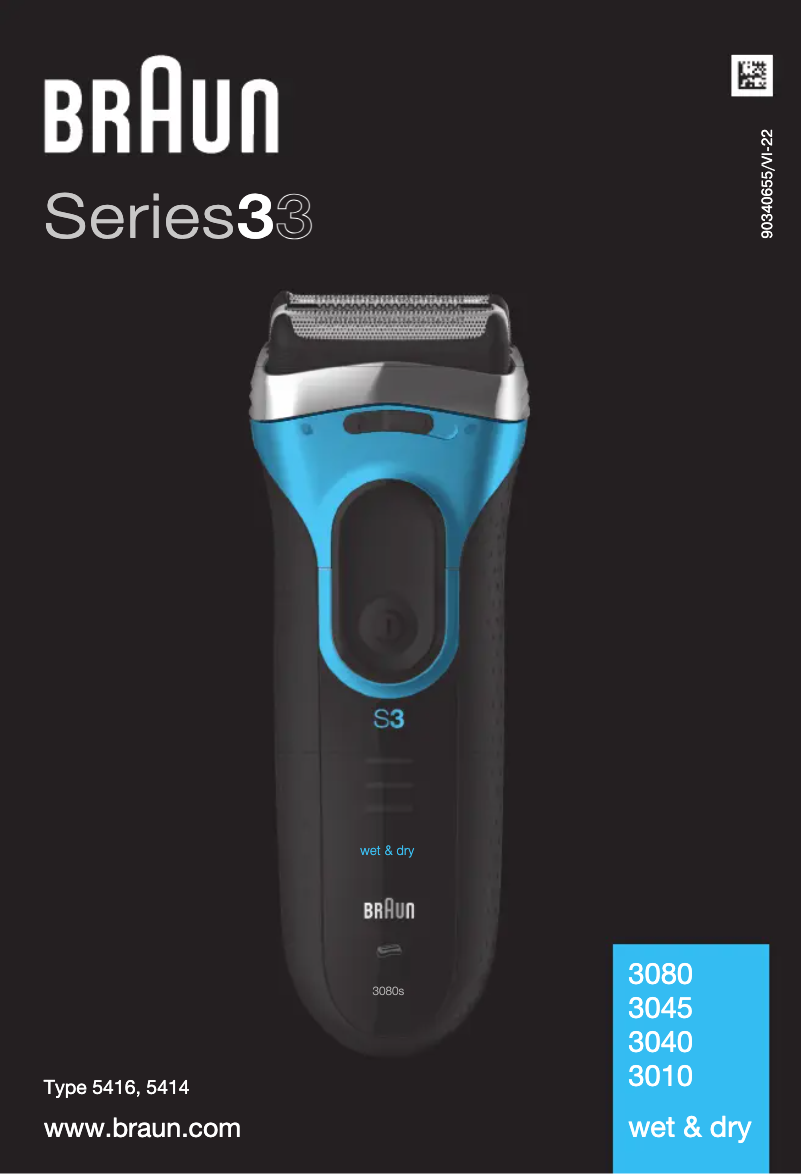 Página 1 del manual Manual de usuario Braun Series 3 Shave & Style 3010BT