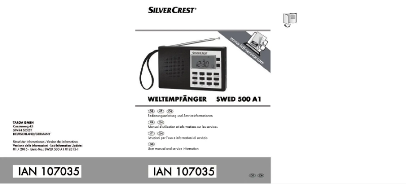 Página 1 del manual Manual de usuario SilverCrest SWED 500 A1