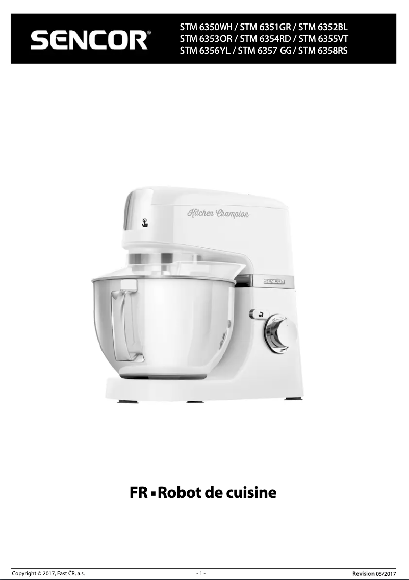 Page 1 de la notice Manuel utilisateur Sencor STM 6356YL