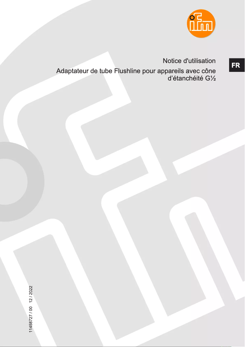 Page n°1 - Manuel utilisateur IFM E43365
