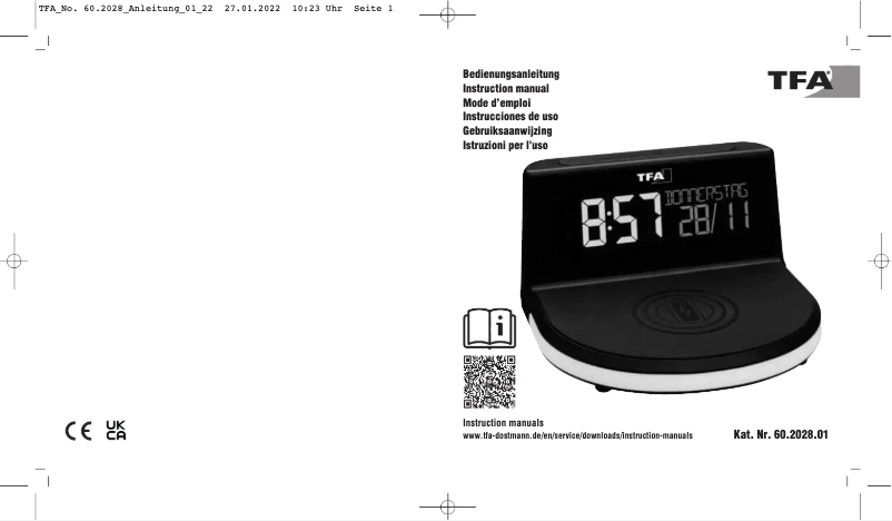 Page 1 de la notice Manuel utilisateur TFA Charge-IT Wireless 60.2028.01