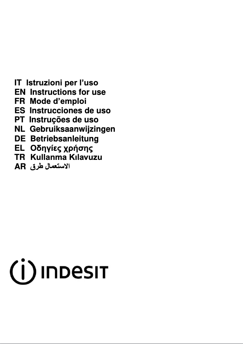 Page n°1 - Manuel utilisateur Indesit IAEINT 66 LS GR