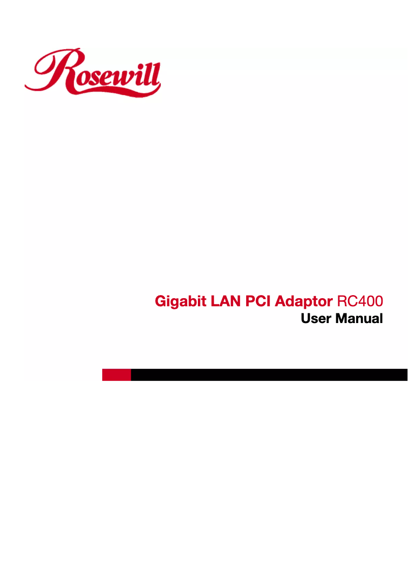 Page n°1 - Manuel utilisateur Rosewill RC-400