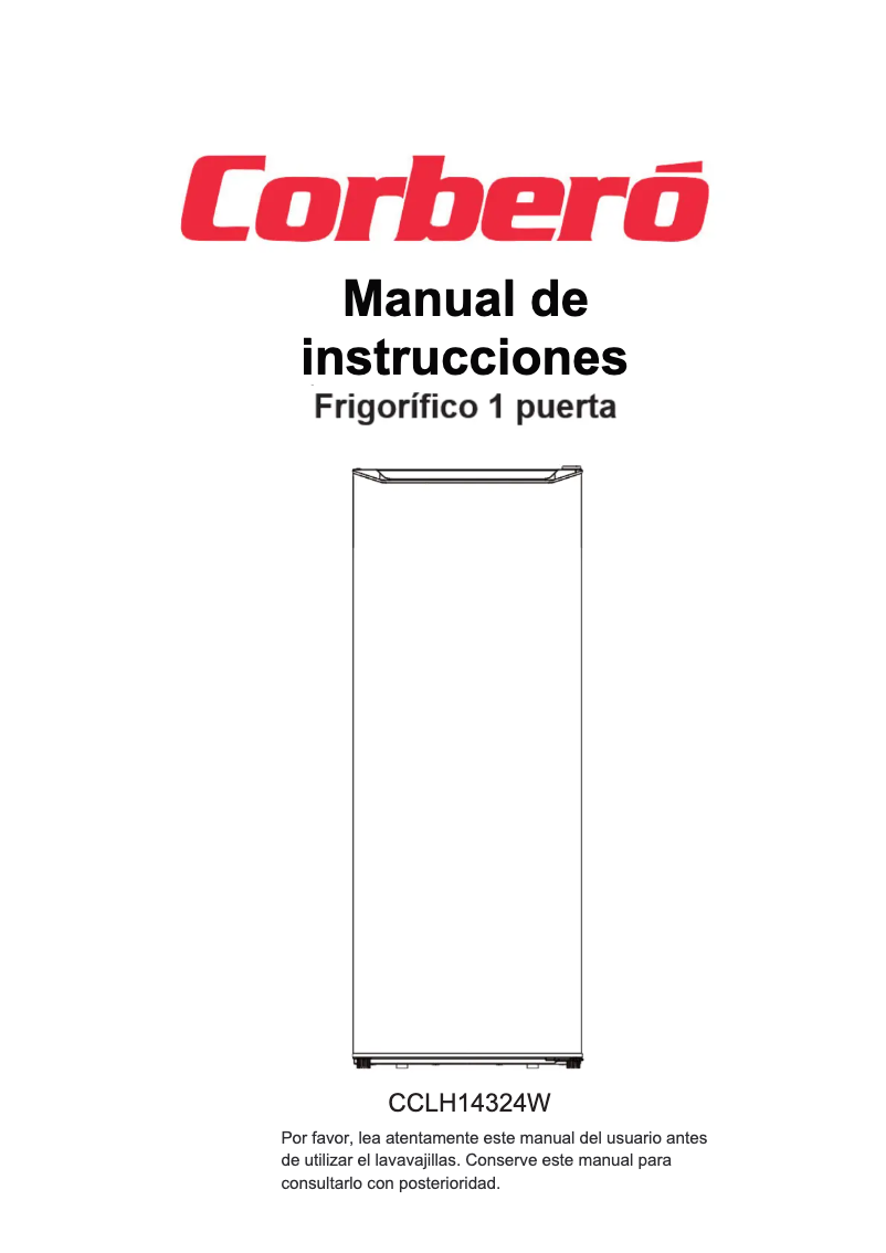 Image de la première page du manuel de l'appareil CCLH14324W