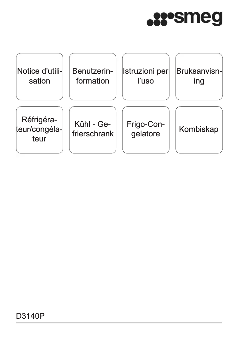 Page n°1 - Manuel utilisateur Smeg D3140P