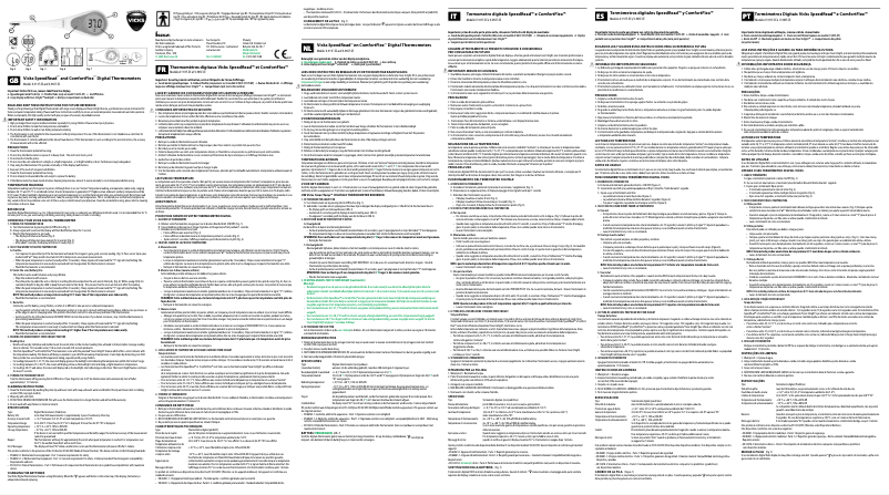 Page 1 de la notice Manuel utilisateur Vicks ComfortFlex V965F-EE