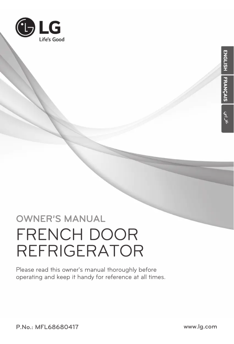 Page 1 de la notice Manuel utilisateur LG GRB-253AS
