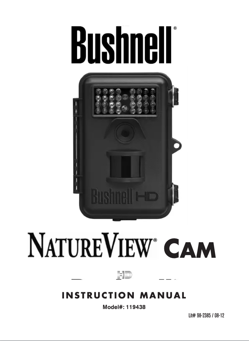 Page n°1 - Manuel utilisateur Bushnell NatureView Cam 119438