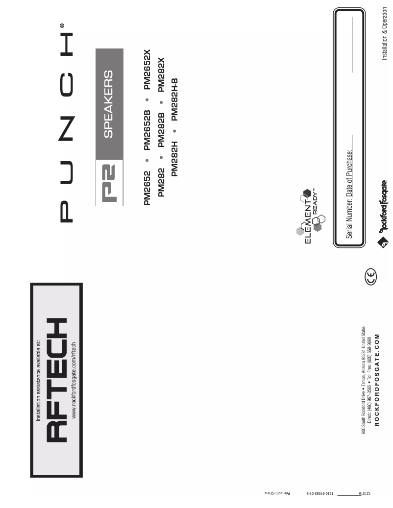 Image de la première page du manuel de l'appareil Punch Marine PM282X