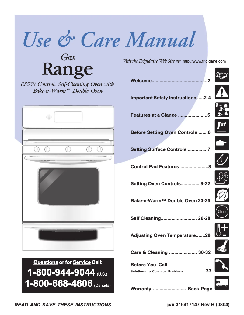 Page n°1 - Manuel utilisateur Frigidaire GLGFM98GPB